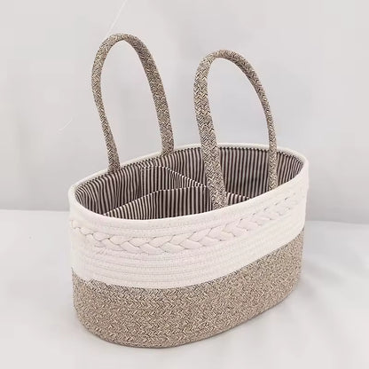 Panier à Couches Tressé – Organisation Élégante pour les Essentiels de Bébé