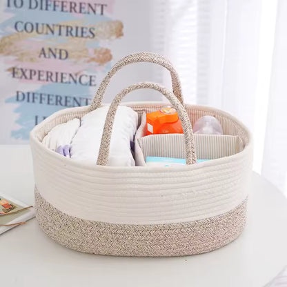 Panier à Couches Tressé – Organisation Élégante pour les Essentiels de Bébé
