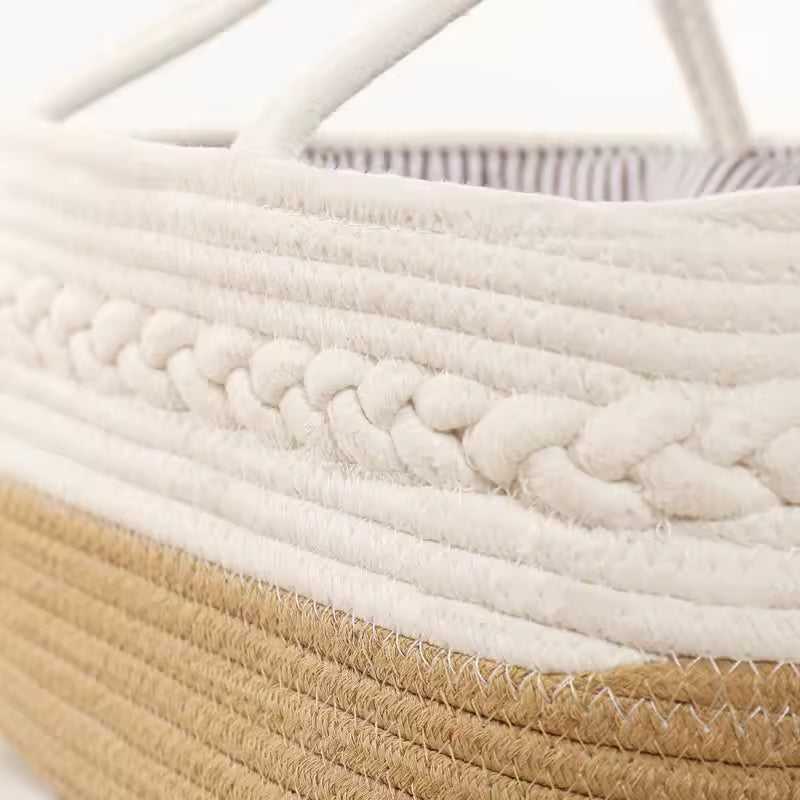 Panier à Couches Tressé – Organisation Élégante pour les Essentiels de Bébé