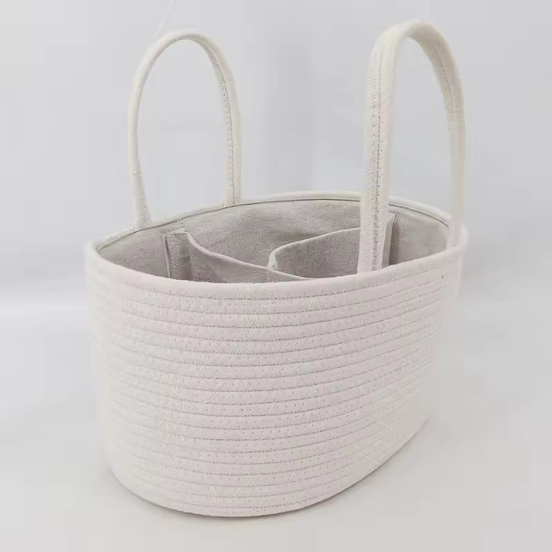 Panier à Couches Tressé – Organisation Élégante pour les Essentiels de Bébé