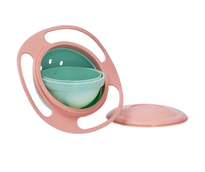 Bol Gyroscopique Anti-Renversement – Snack Sans Stress pour Bébé