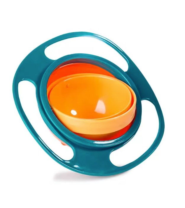 Bol Gyroscopique Anti-Renversement – Snack Sans Stress pour Bébé