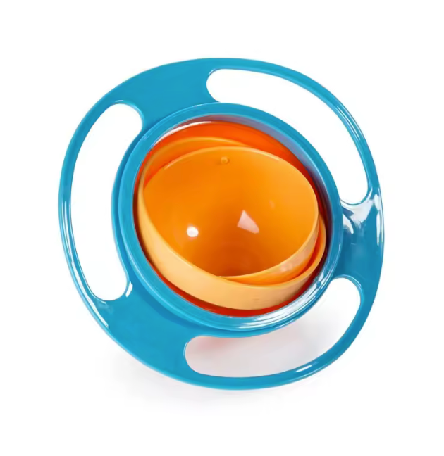 Bol Gyroscopique Anti-Renversement – Snack Sans Stress pour Bébé